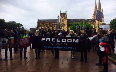 Freedom of choice rallies in Australia on September 20