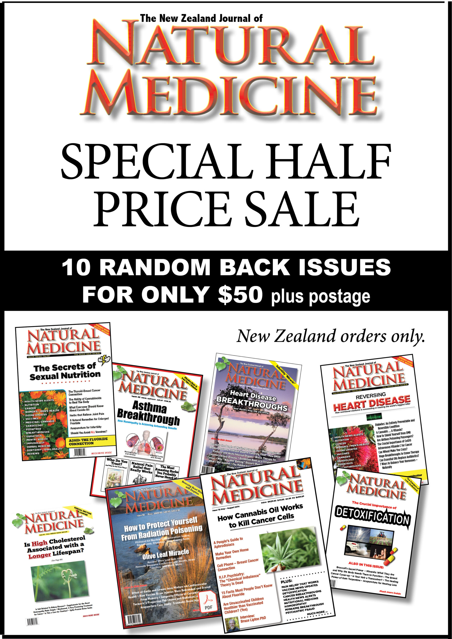Special 50% off ad for website shop